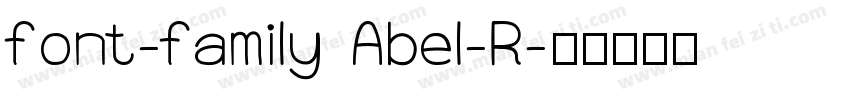 font-family Abel-R字体转换